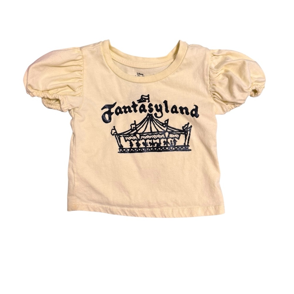 Disney Parks Size 2 Fantasyland Light Yellow  T-Shirt